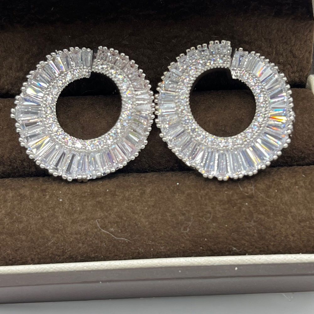 Silver Plated Earrings made with Swarovski Crystals